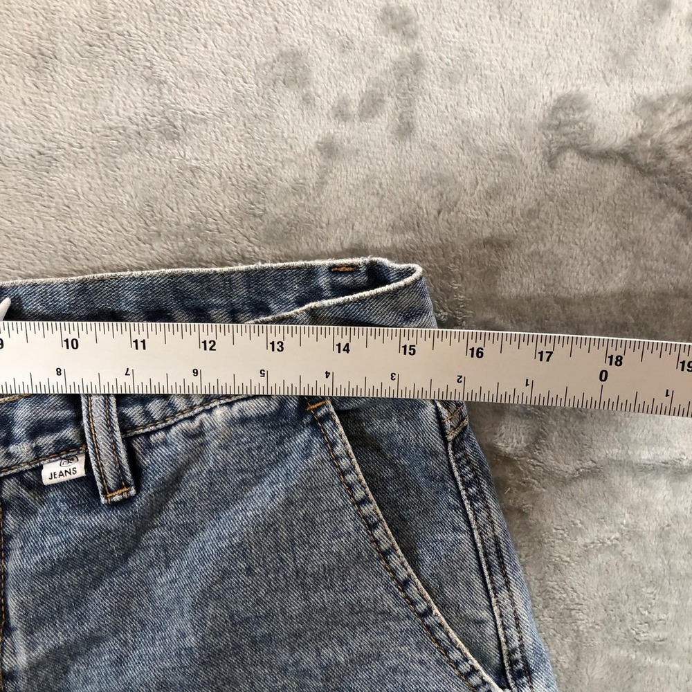Vintage Calvin Klein Jeans Denim Shorts Juniors 9 28W Blue Cutoff Relaxed Y2K - Picture 3 of 16